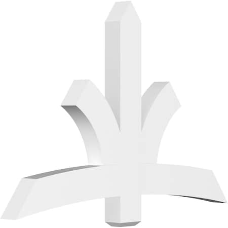Ekena Millwork Davenport Architectural Grade PVC Gable Bracket, 60"W x 40"H x 4"D x 6"F, 16/12 Pitch GBP060X40X0406DAV00